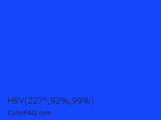 HSV 227°,92%,99% Color Image