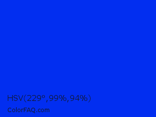 HSV 229°,99%,94% Color Image