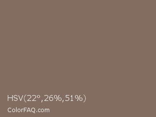 HSV 22°,26%,51% Color Image