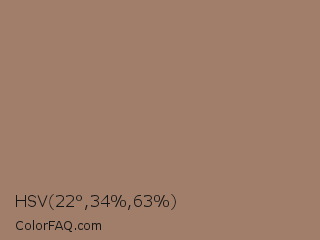 HSV 22°,34%,63% Color Image