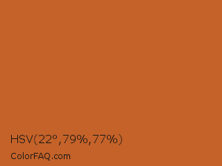 HSV 22°,79%,77% Color Image