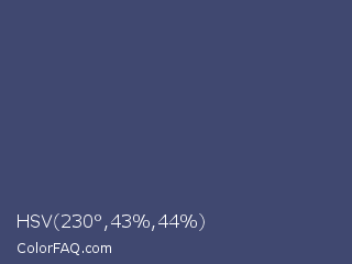 HSV 230°,43%,44% Color Image
