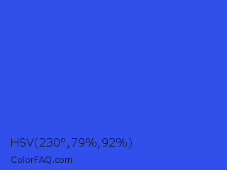 HSV 230°,79%,92% Color Image