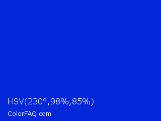 HSV 230°,98%,85% Color Image