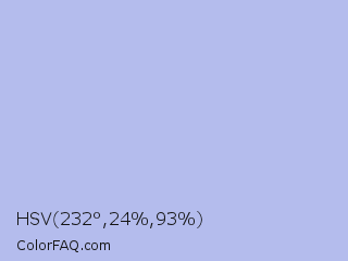 HSV 232°,24%,93% Color Image