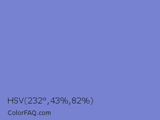HSV 232°,43%,82% Color Image