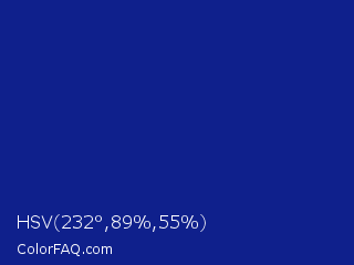 HSV 232°,89%,55% Color Image