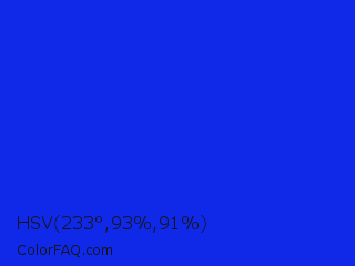 HSV 233°,93%,91% Color Image