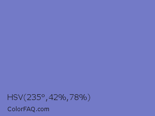 HSV 235°,42%,78% Color Image