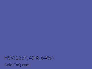HSV 235°,49%,64% Color Image
