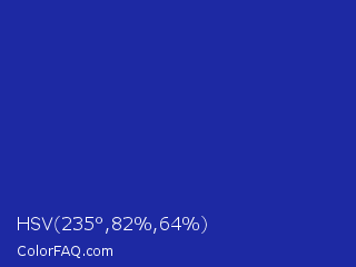 HSV 235°,82%,64% Color Image
