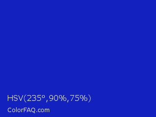 HSV 235°,90%,75% Color Image