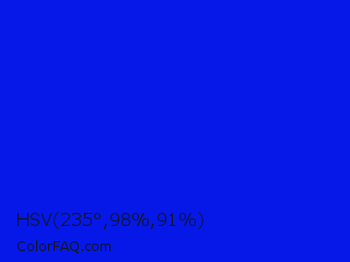 HSV 235°,98%,91% Color Image