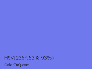 HSV 236°,53%,93% Color Image