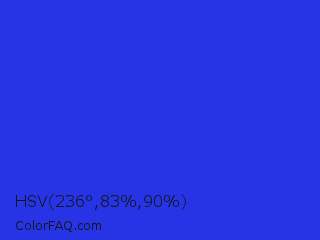 HSV 236°,83%,90% Color Image