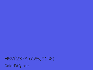 HSV 237°,65%,91% Color Image