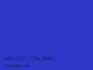 HSV 237°,77%,78% Color Image