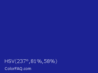 HSV 237°,81%,58% Color Image