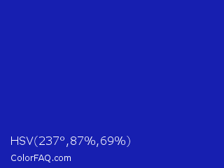 HSV 237°,87%,69% Color Image