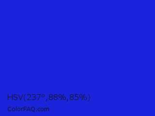 HSV 237°,88%,85% Color Image