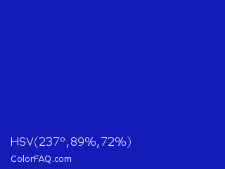 HSV 237°,89%,72% Color Image