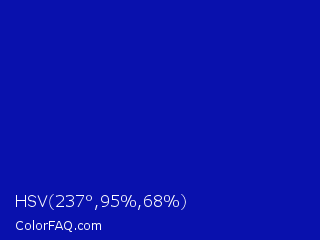 HSV 237°,95%,68% Color Image