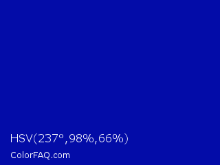 HSV 237°,98%,66% Color Image