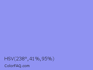 HSV 238°,41%,95% Color Image
