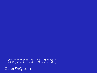 HSV 238°,81%,72% Color Image