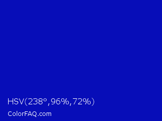 HSV 238°,96%,72% Color Image