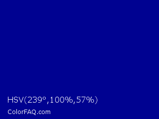HSV 239°,100%,57% Color Image
