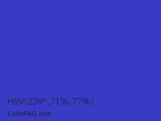 HSV 239°,71%,77% Color Image