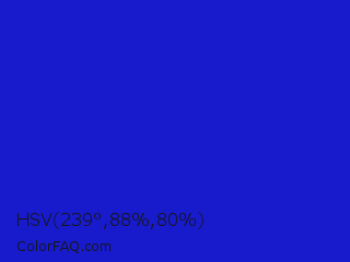 HSV 239°,88%,80% Color Image