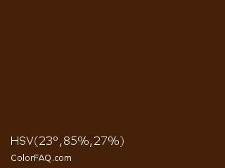 HSV 23°,85%,27% Color Image
