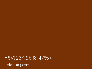 HSV 23°,96%,47% Color Image
