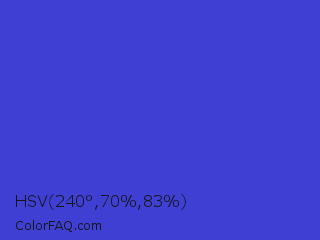 HSV 240°,70%,83% Color Image