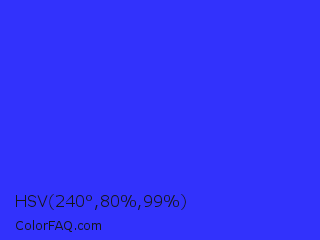 HSV 240°,80%,99% Color Image