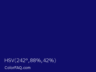 HSV 242°,88%,42% Color Image
