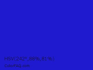 HSV 242°,88%,81% Color Image