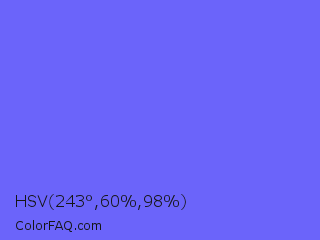 HSV 243°,60%,98% Color Image