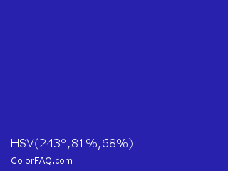HSV 243°,81%,68% Color Image
