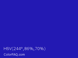 HSV 244°,86%,70% Color Image