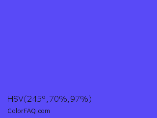 HSV 245°,70%,97% Color Image