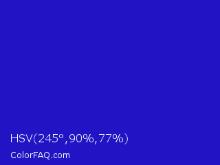 HSV 245°,90%,77% Color Image
