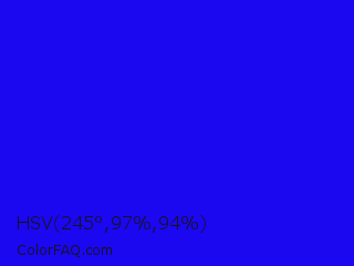 HSV 245°,97%,94% Color Image
