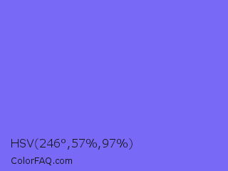 HSV 246°,57%,97% Color Image