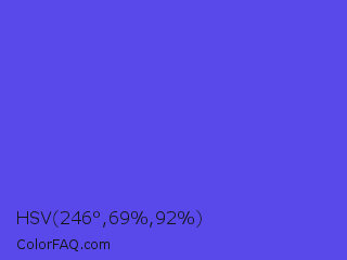 HSV 246°,69%,92% Color Image