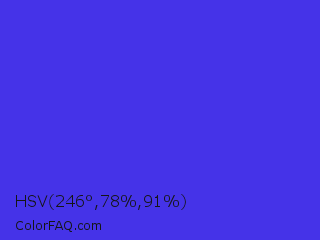HSV 246°,78%,91% Color Image