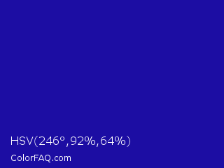 HSV 246°,92%,64% Color Image