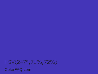 HSV 247°,71%,72% Color Image